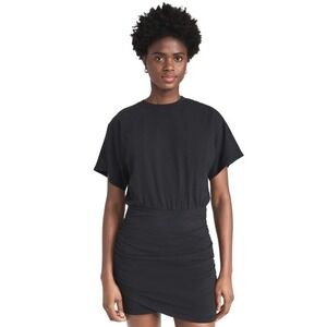 Z Supply Dress Women Small Black Cotton Knit‎ Carmela Mini Athleisure Gorpcore
